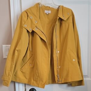 LOFT Yellow Utility Jacket with Hood